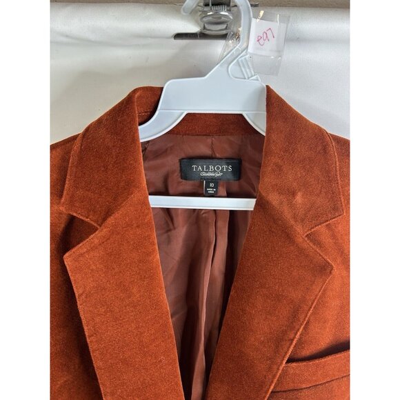 Talbots Velvet Velour Single Button Blazer Jacket Grunge - Picture 8 of 9